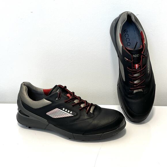 Ecco Other - ECCO One Base Hydromax Golf Shoe BLK Leather Spiked Extra Width EU 45 US 11-11.5